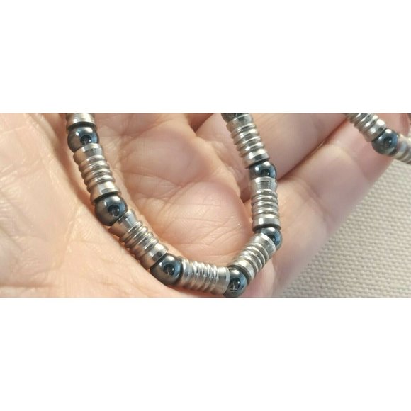 New Choker Necklace Silvertone and hematite beads choose yours - Picture 9 of 9